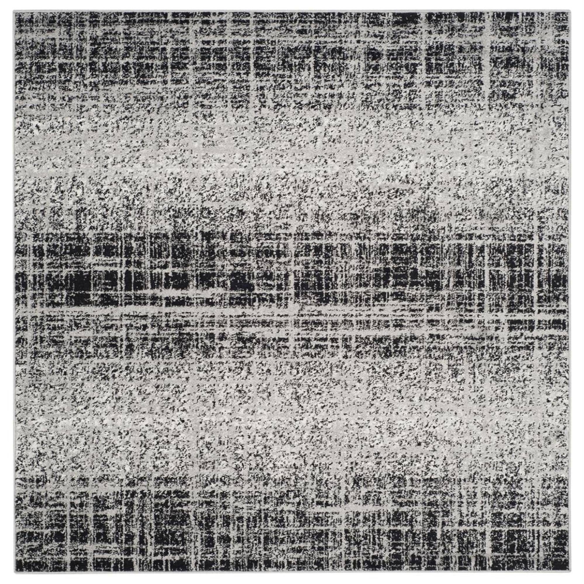 Safavieh Adirondack ADR116A 4' Square Silver and Black Area Rug