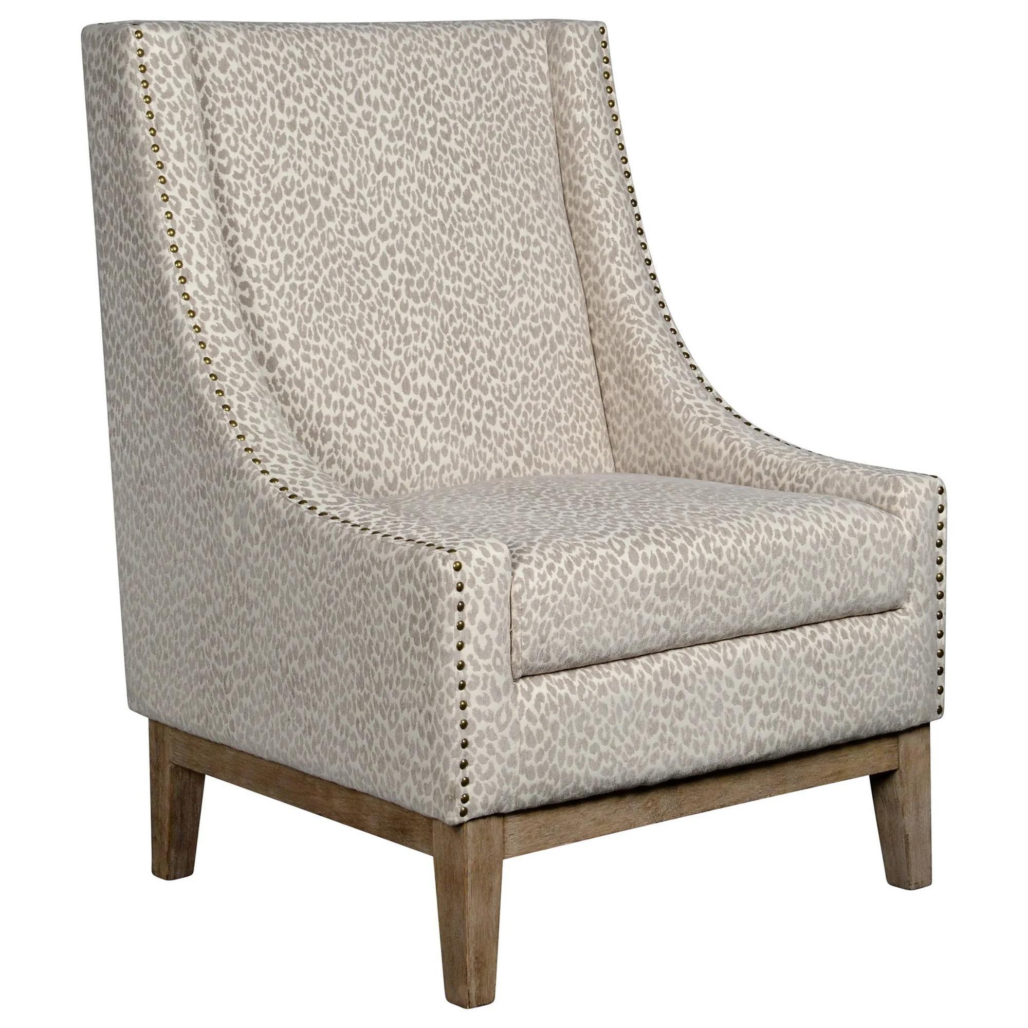 Southern Lighting Jasmine Accent Chair in Snow Leopard NFM