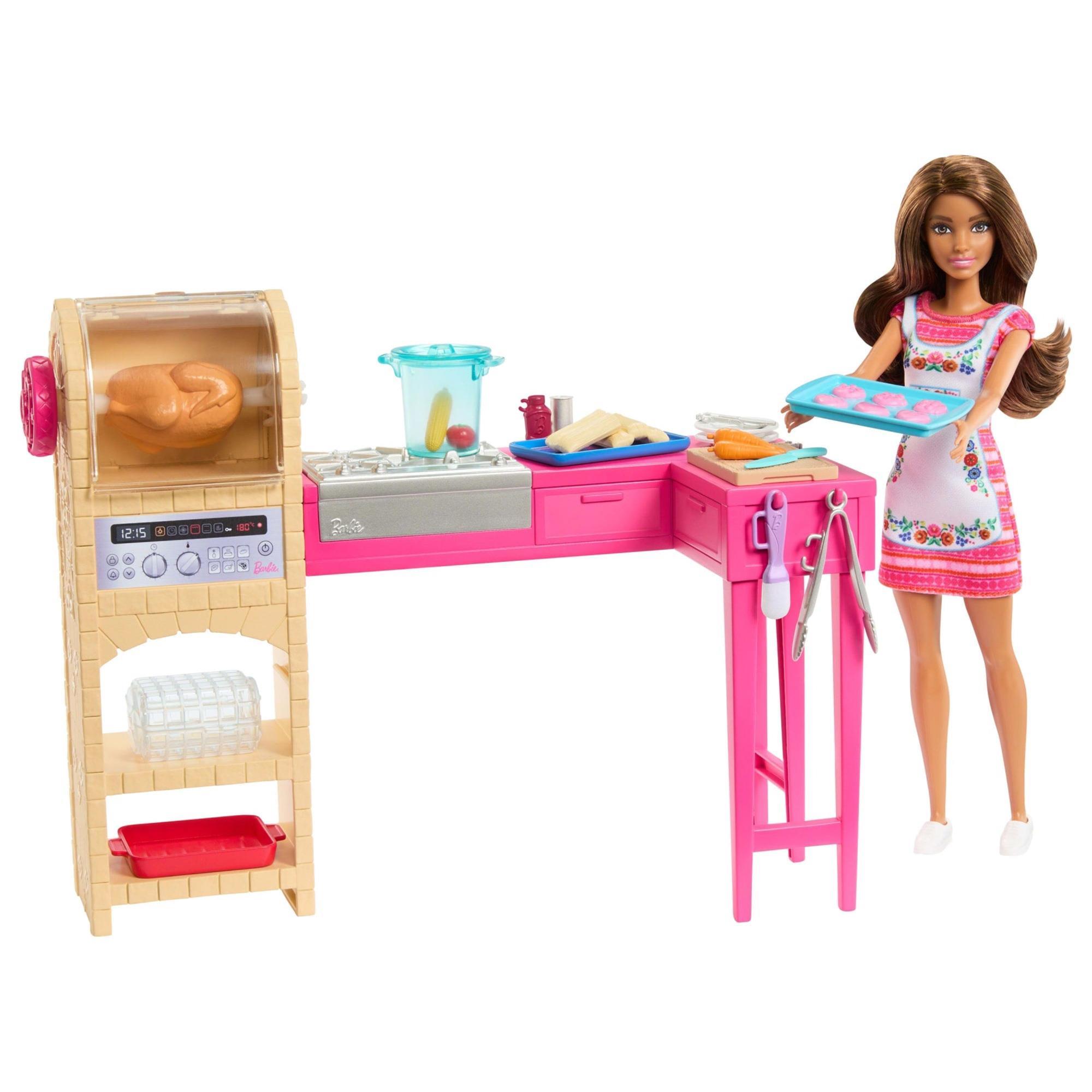 Barbie Recipe for Friendship Teresa Doll Kitchen Playset in Multicolor