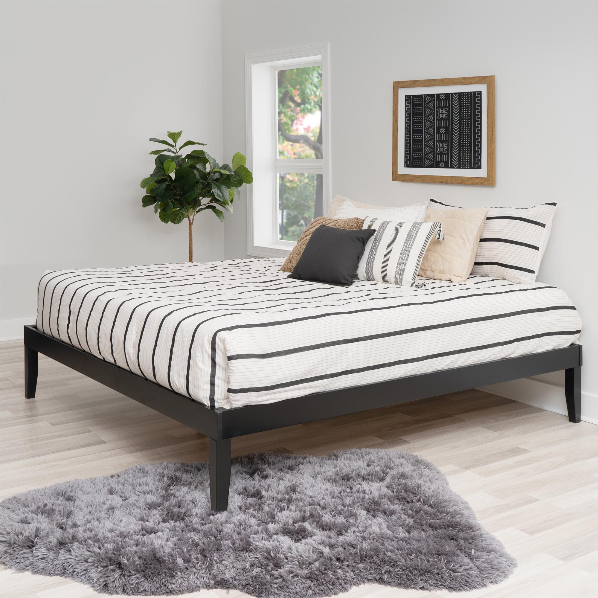 Linden Boulevard Polly King Platform Bed without Headboard in Black