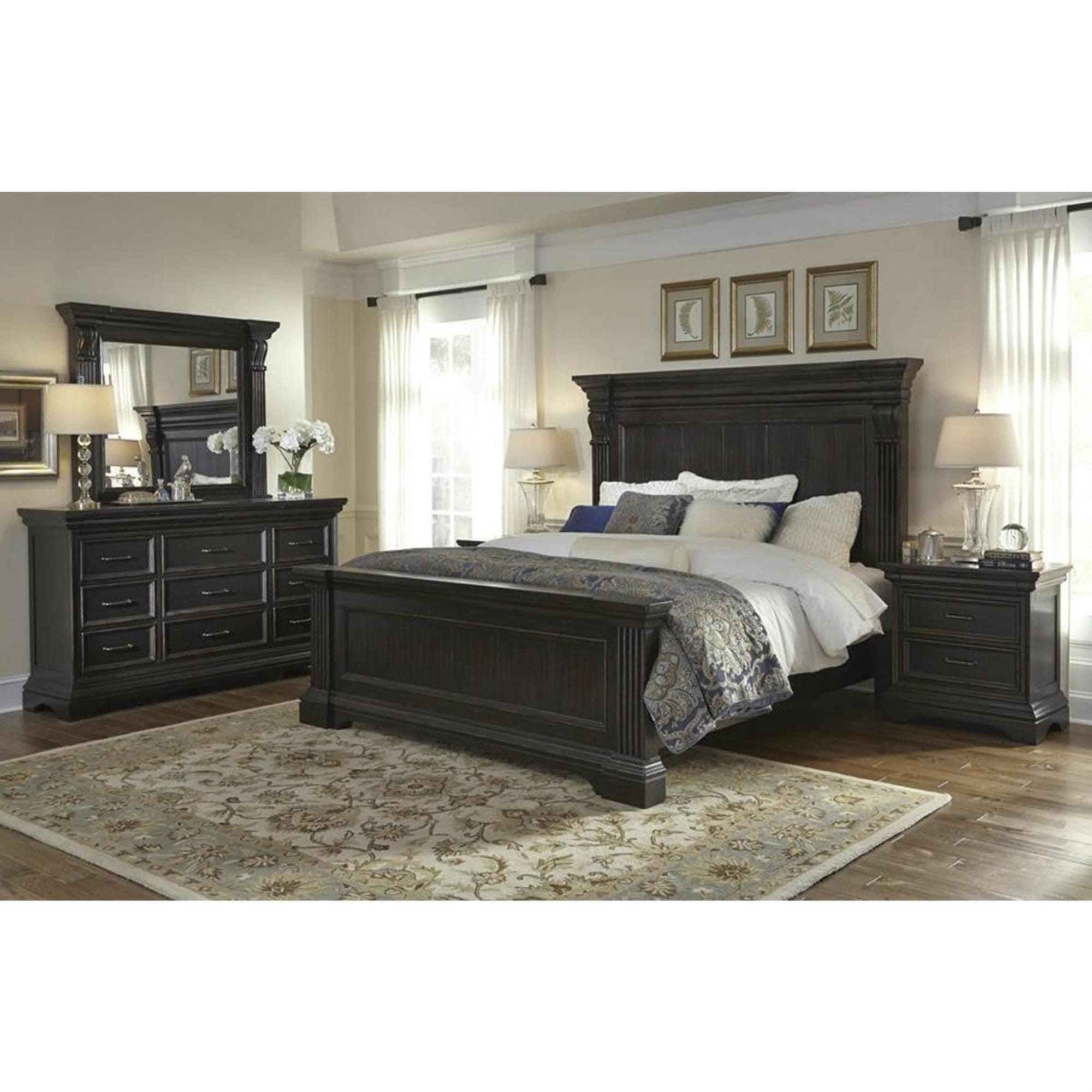 at HOME Caldwell 4 Piece Queen Bedroom Set in Dark Expresso NFM