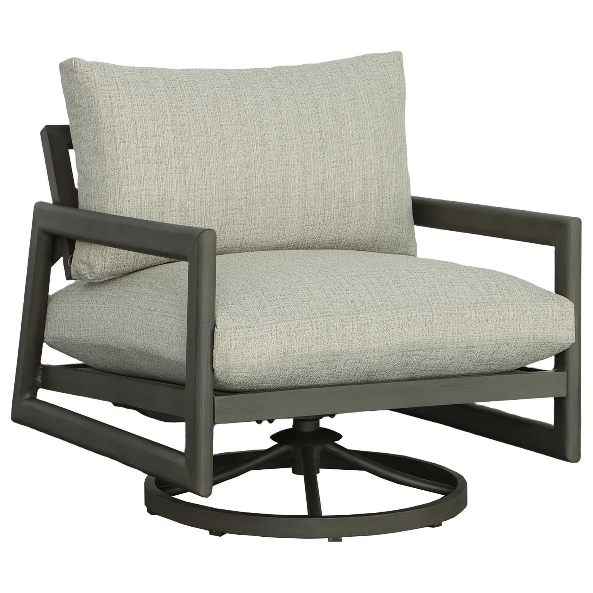 Tiddal Home Sunset Patio Swivel Chair in Graphite NFM