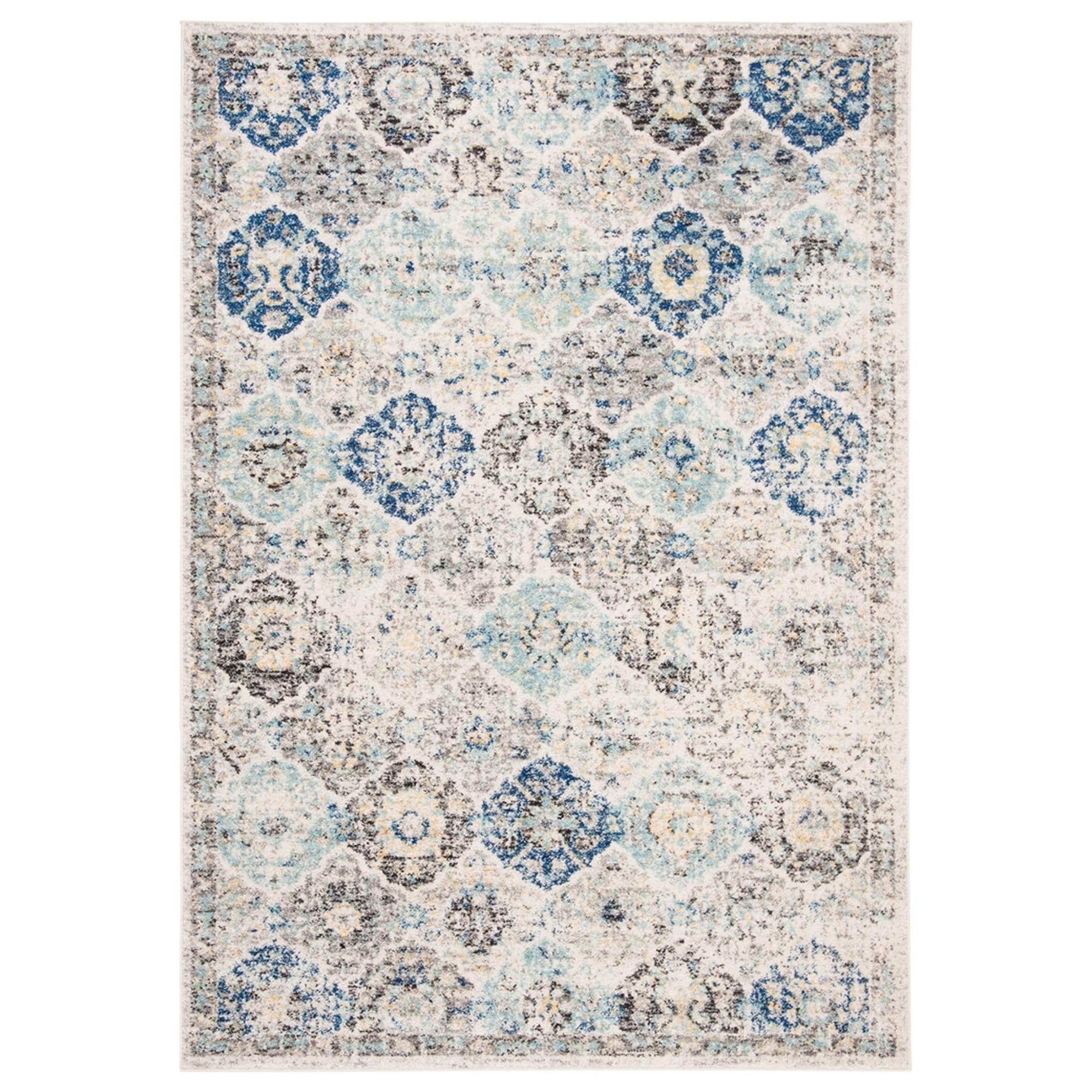 Safavieh Madison MAD611A 8' x 10' Ivory and Aqua Area Rug