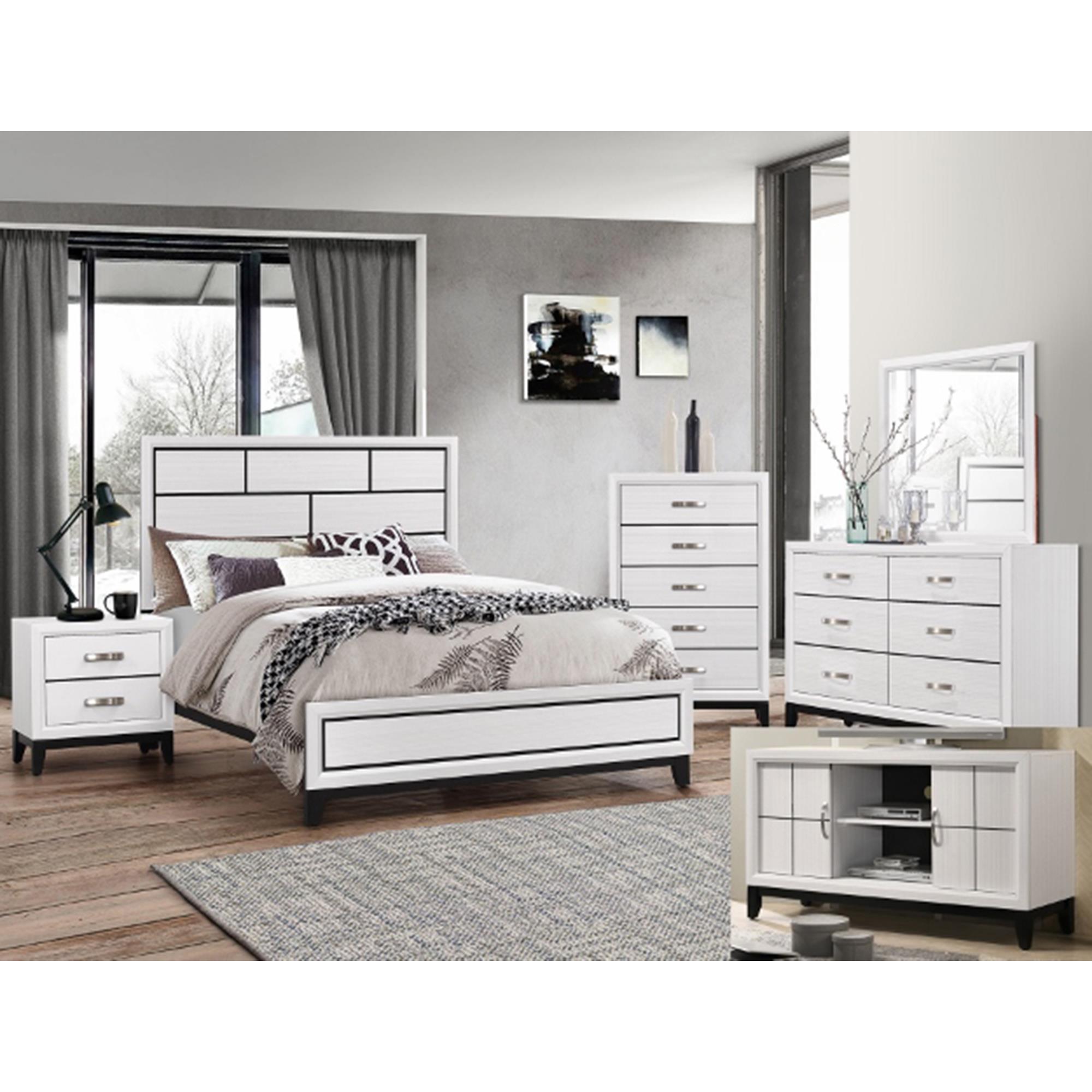 Claremont Akerson 4 Piece Queen Bedroom Set in White Shop NFM
