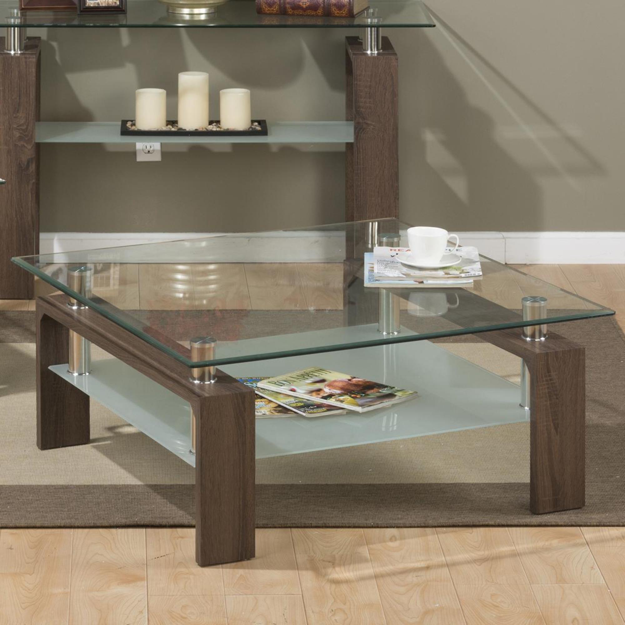 Waltham Compass Cocktail Table with Glass Top Nebraska Furniture Mart