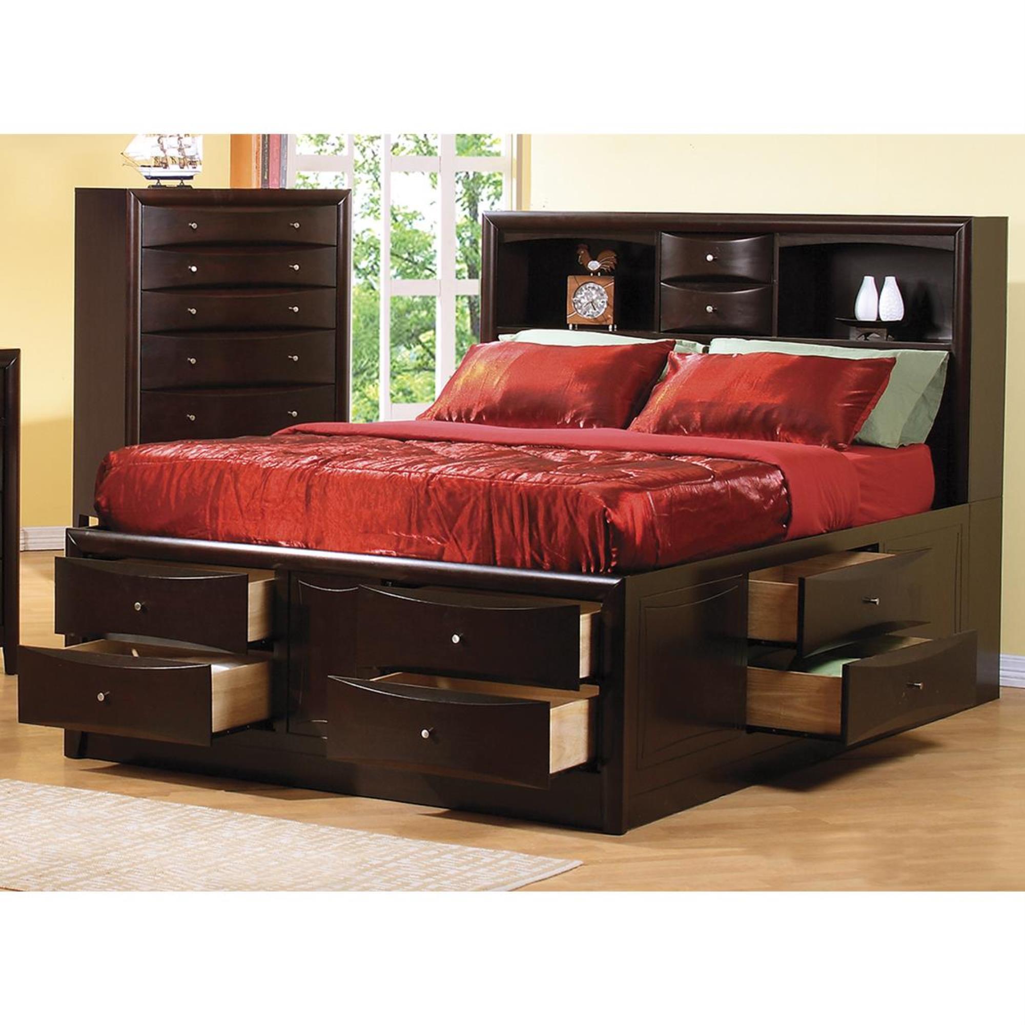 at HOME Phoenix King Storage Bed in Deep Cappuccino NFM
