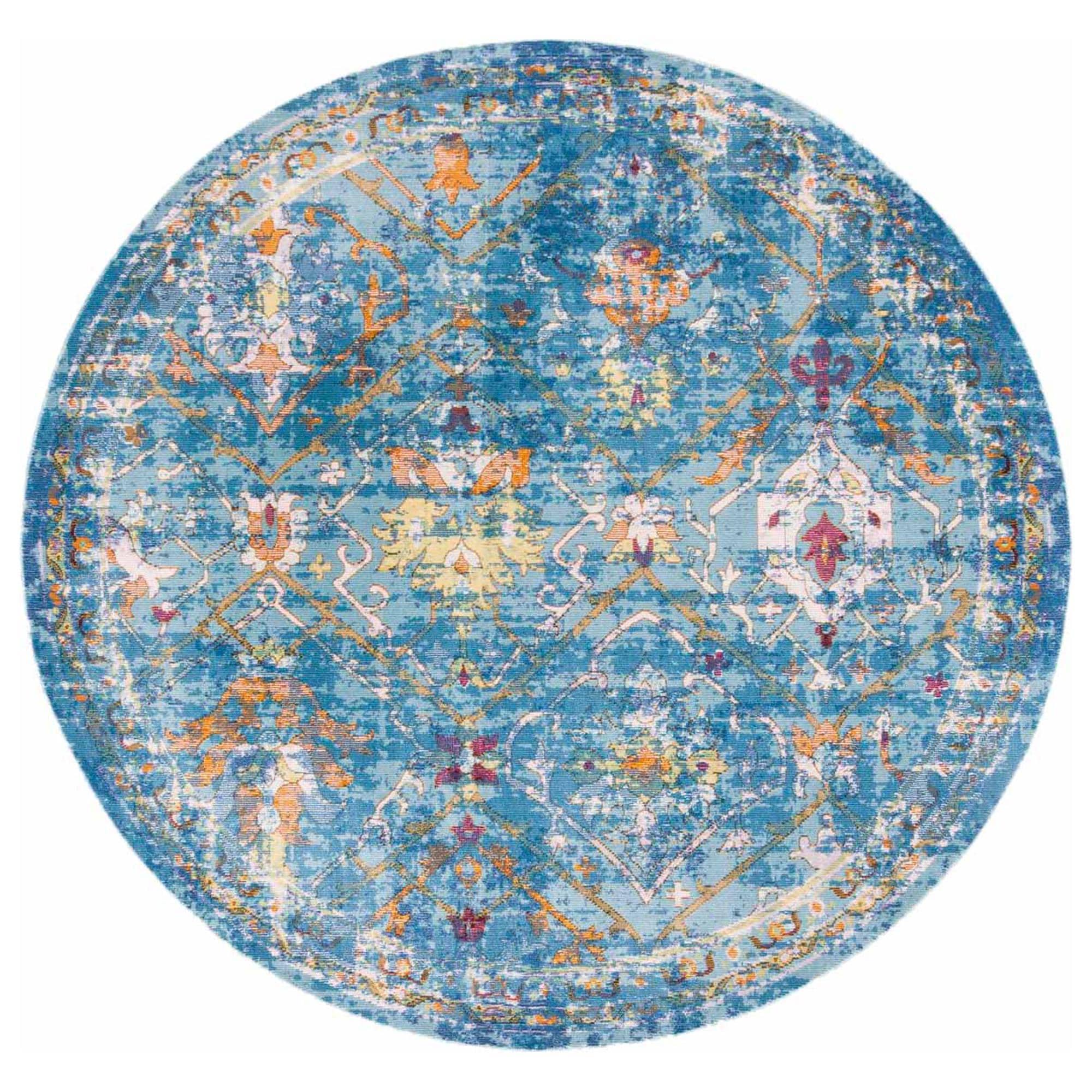 Safavieh Aria Oriental 4' x 6' Blue and Multicolor Area Rug