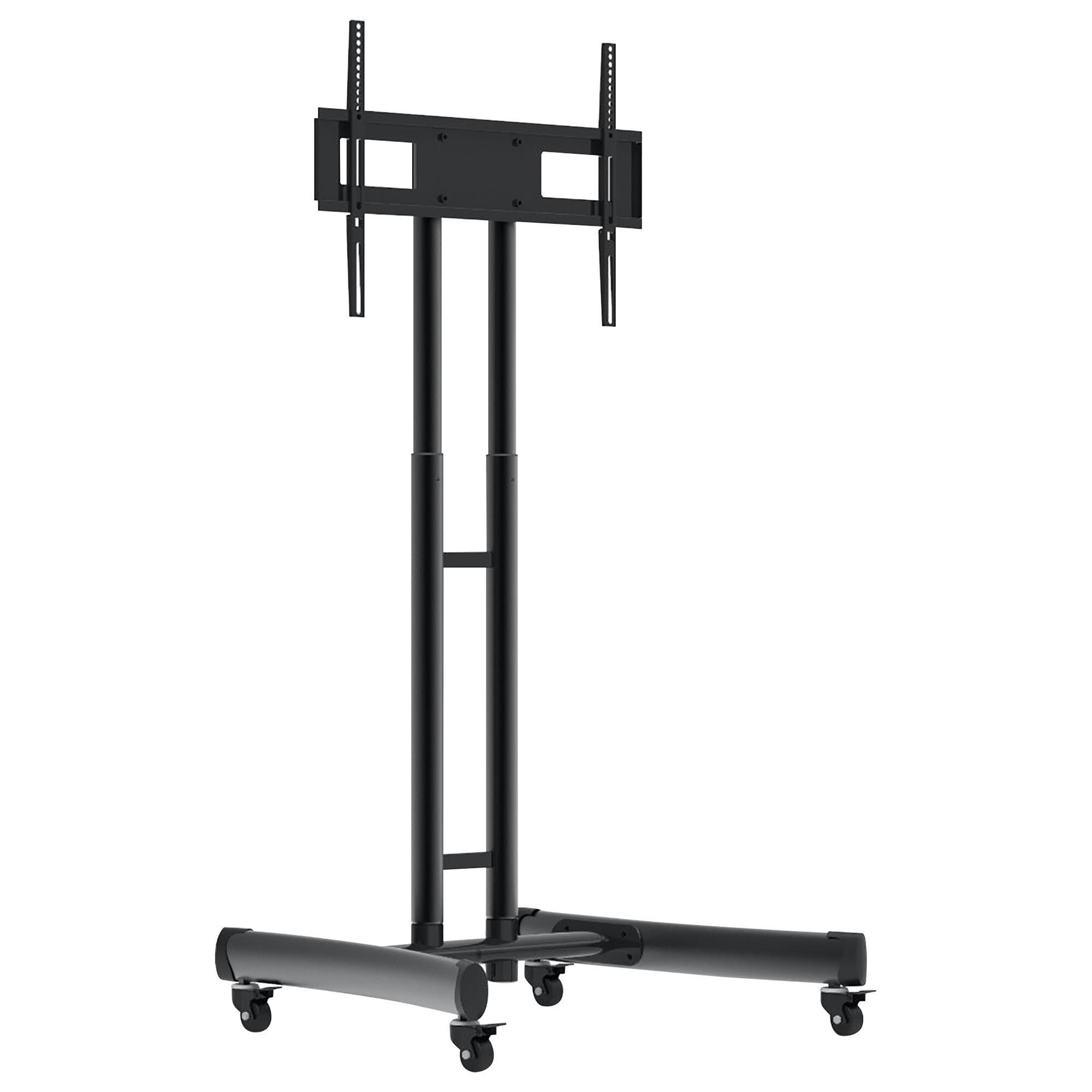 Luxor 31" Adjustable Height Rolling TV Stand in Black Nebraska Furniture Mart