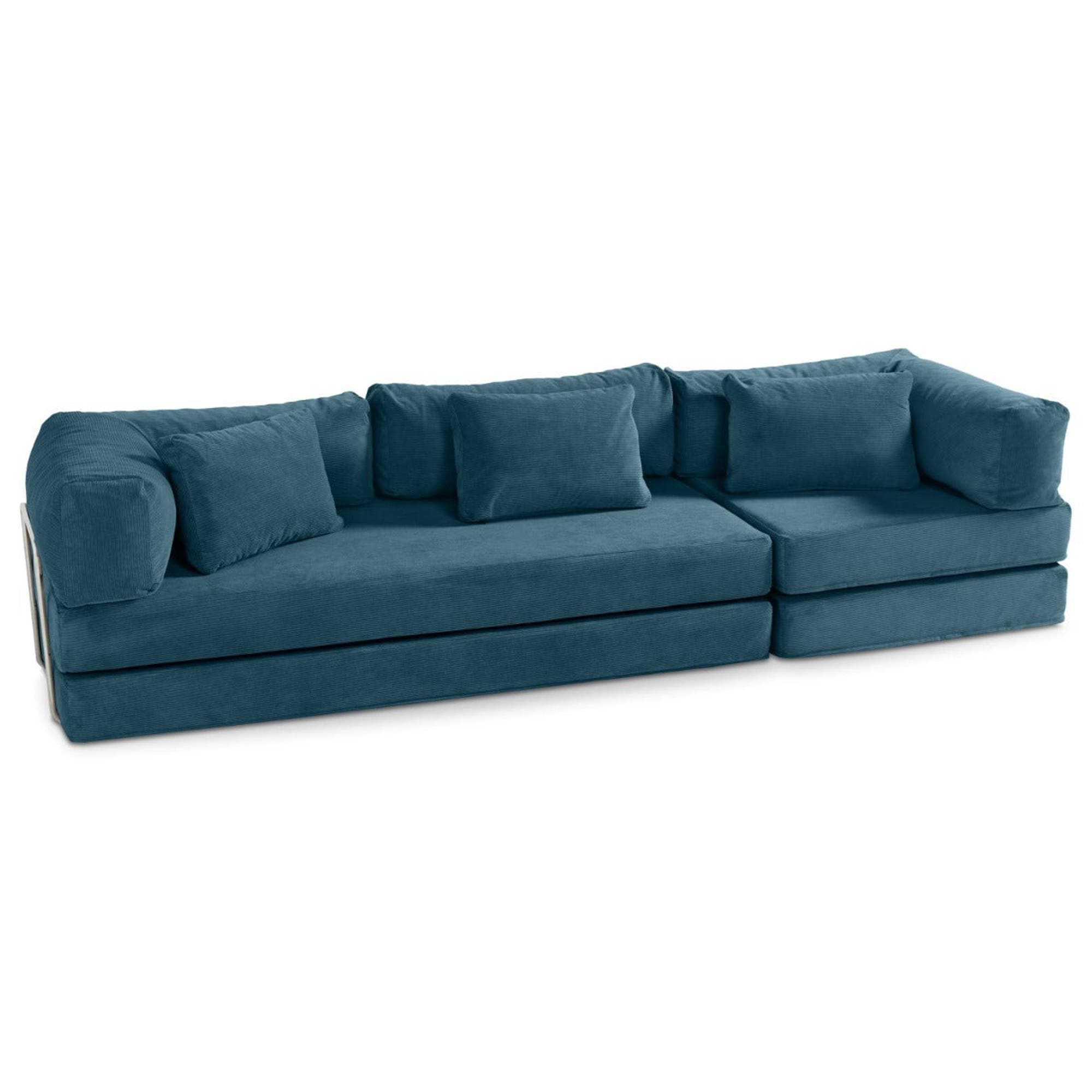 Jaxx Unsofa Stationary Sofa in Aqua Blue