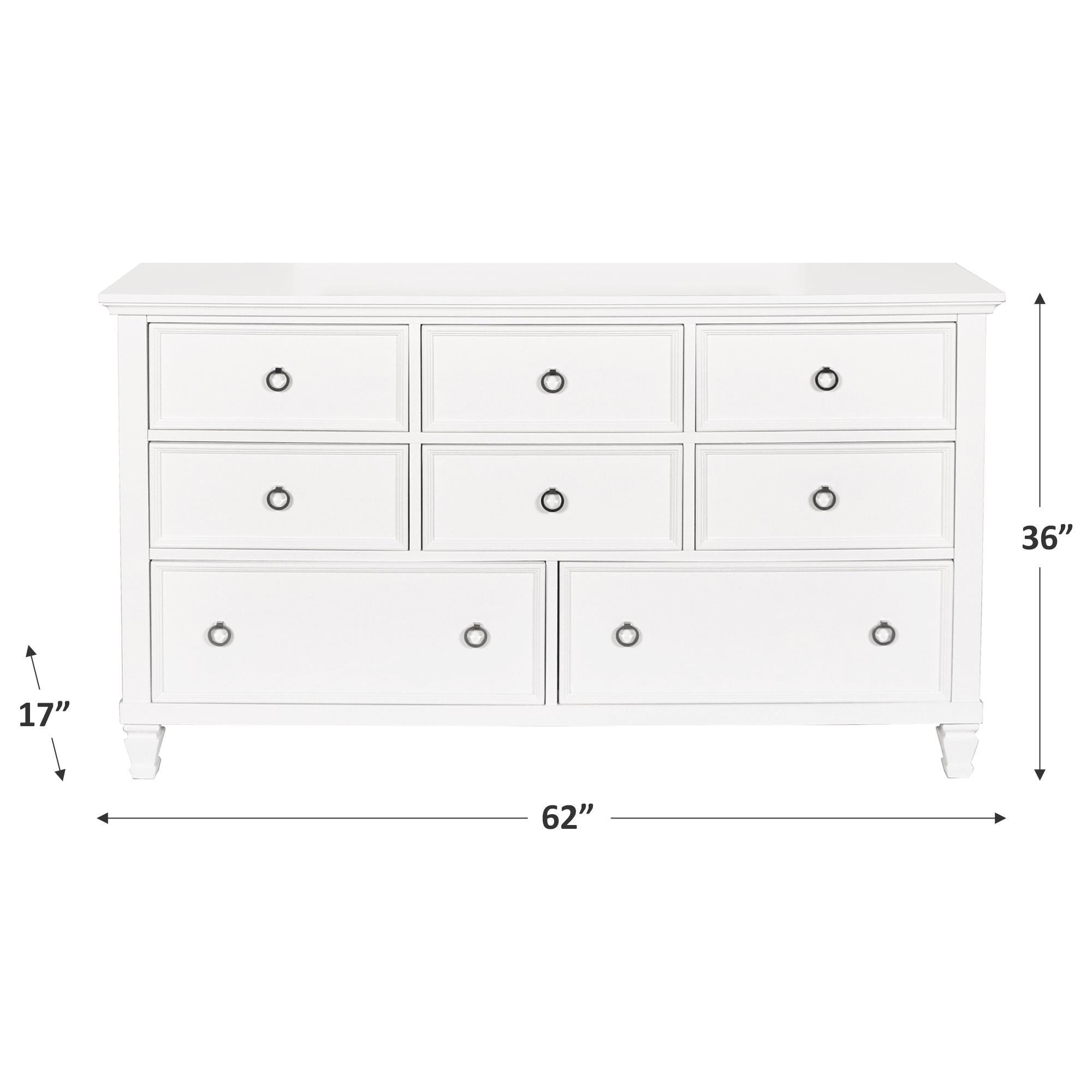 New Heritage Tamarack 8 Drawer Dresser in White