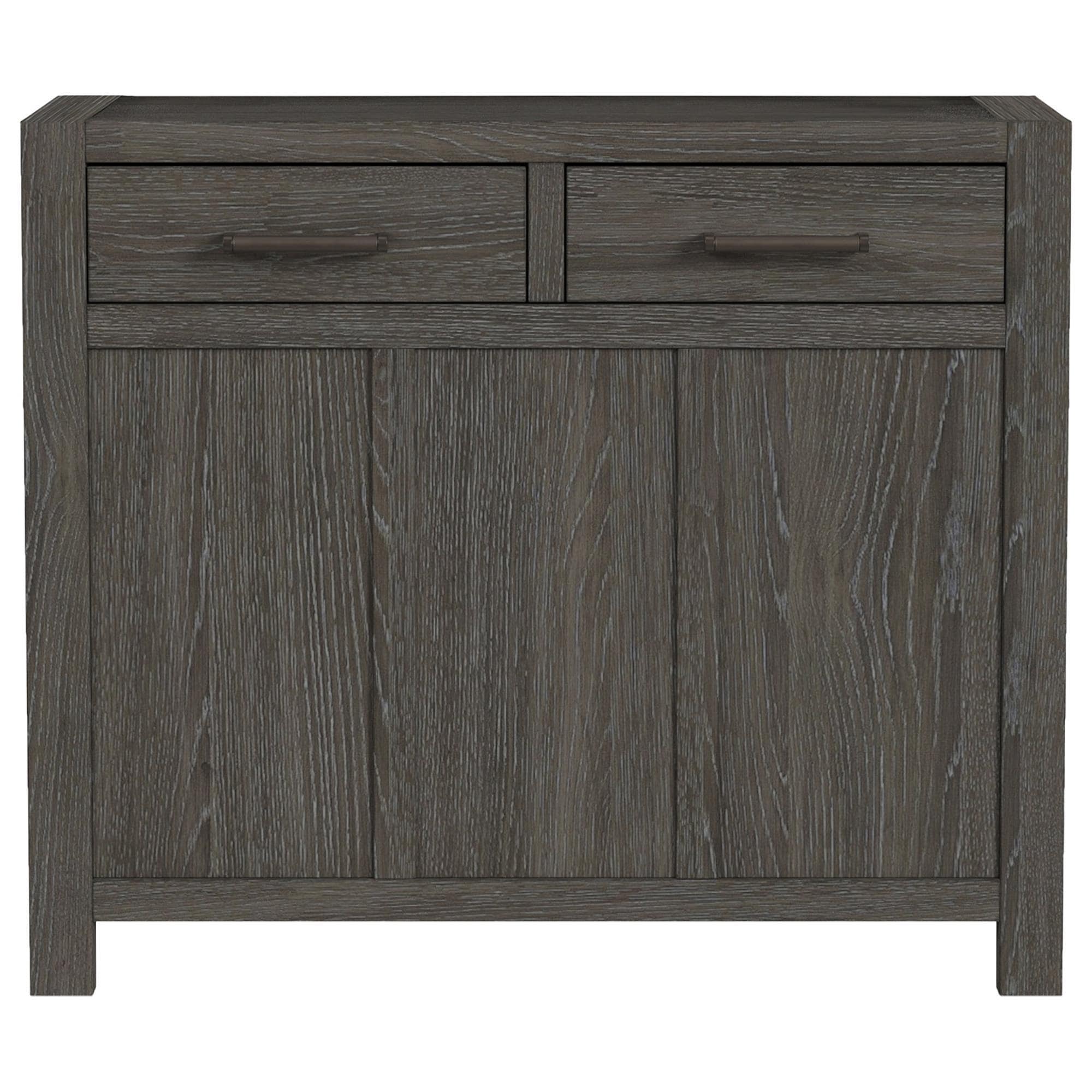 Hawthorne Furniture Flex Server with Leaf Storage in Reclaimed Chevron