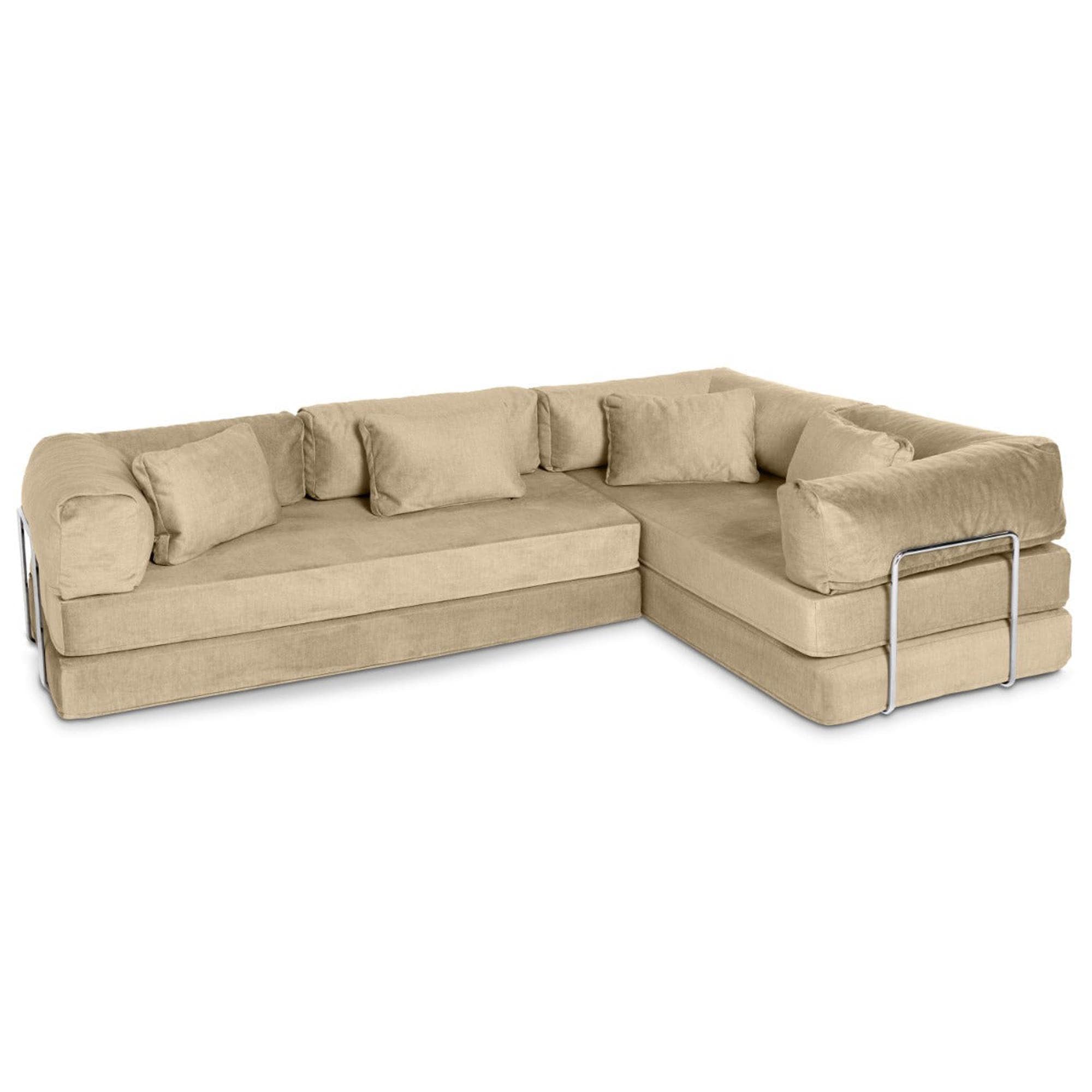 Jaxx Unsofa 2-Piece Modular Right Facing L-Shaped Sectional in Sand