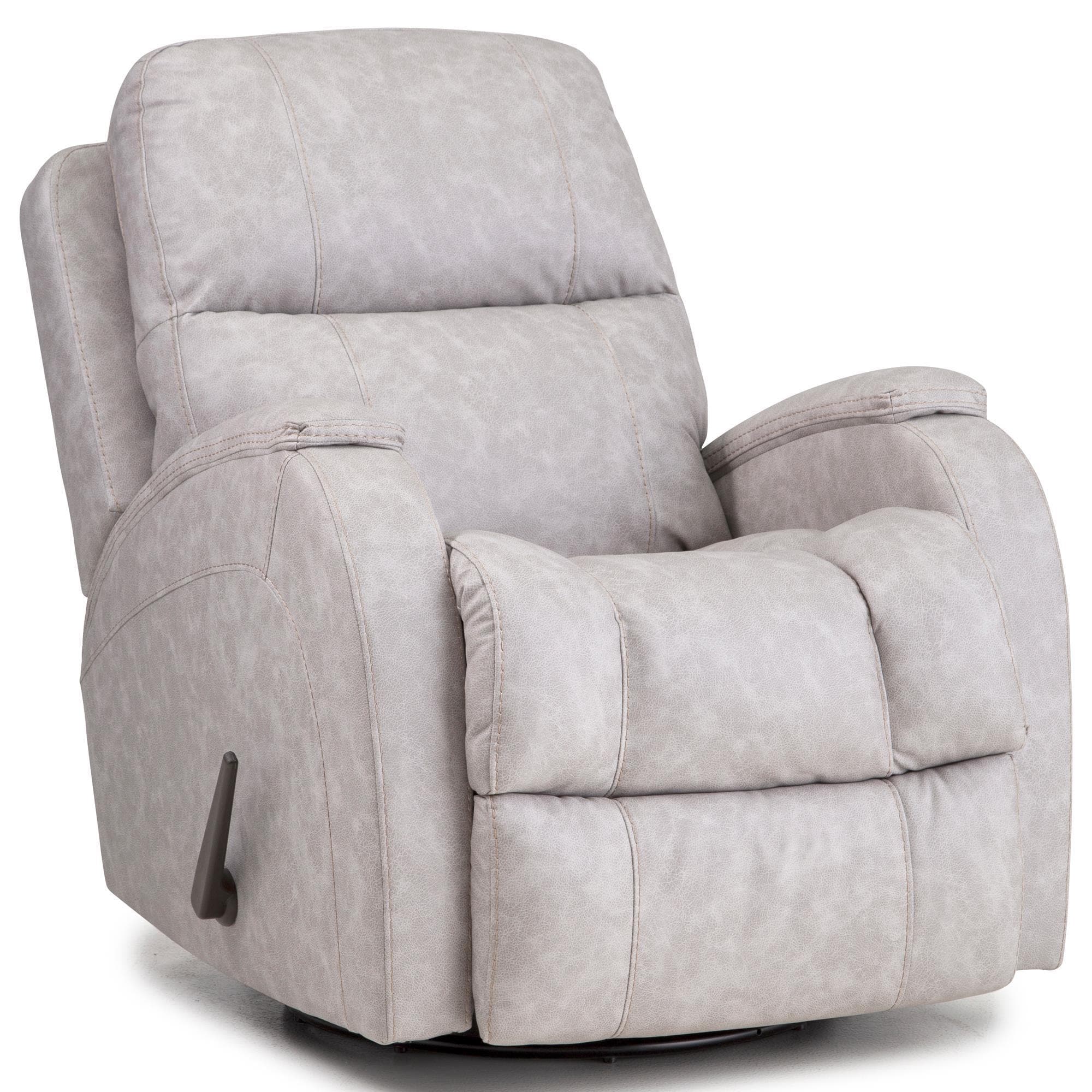 HomeStretch Zena Manual Swivel Glider Recliner in Bolero Graphite