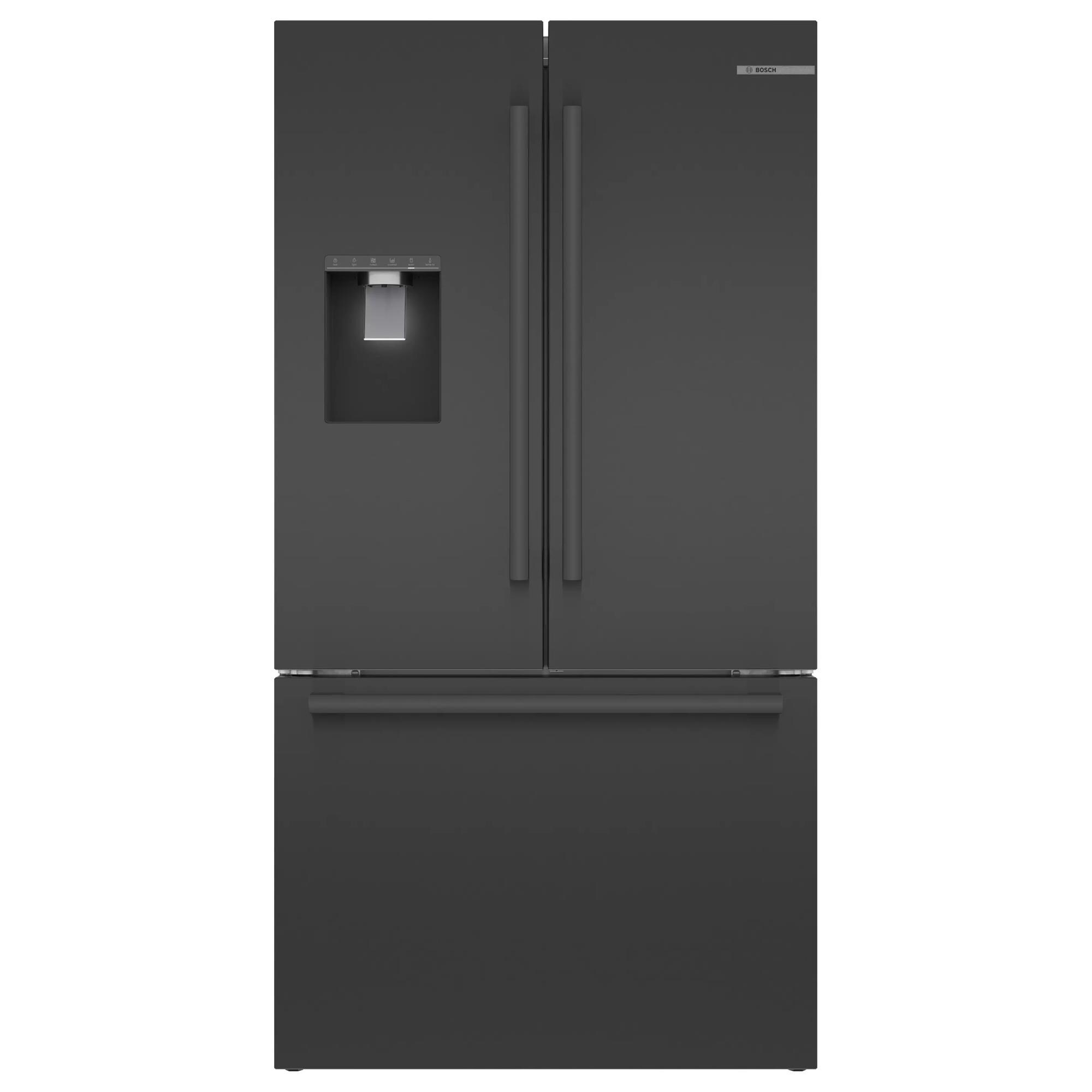 Bosch 36" French Door Bottom Mount Refrigerator in Black Stainless Steel Shop NFM
