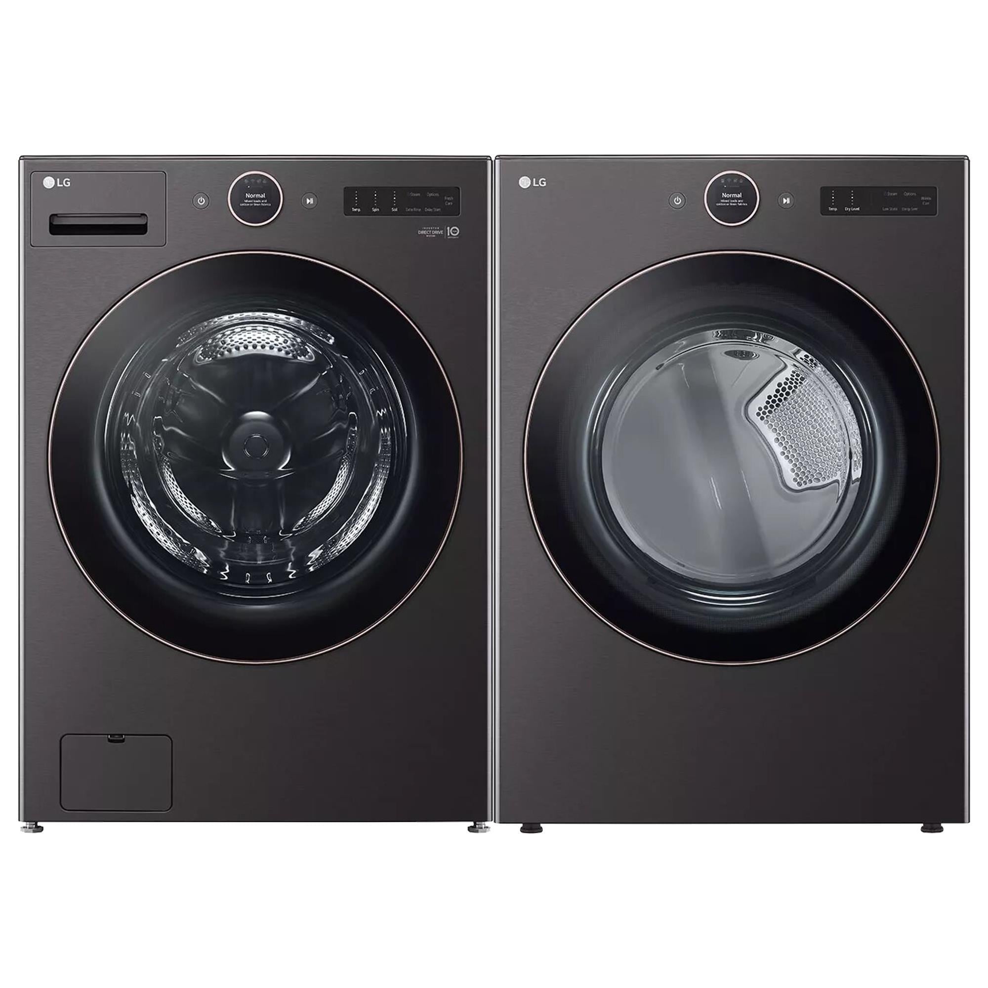 LG 5.0 Cu. Ft. Washer and Electric Dryer Laundry Pair in Black
