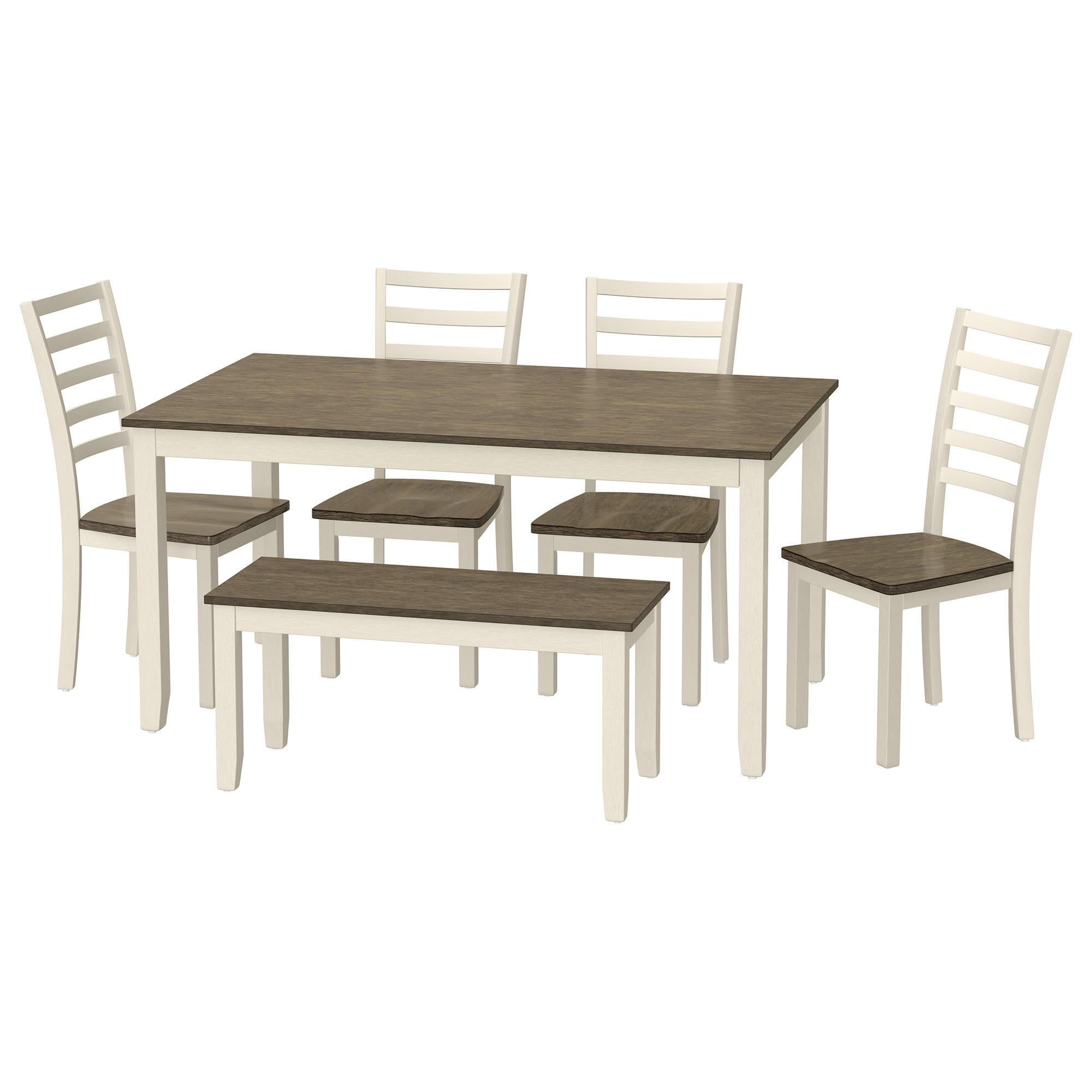 Golden Wave Furniture Wichita 6-Piece Dining Set in Dogwood Bark