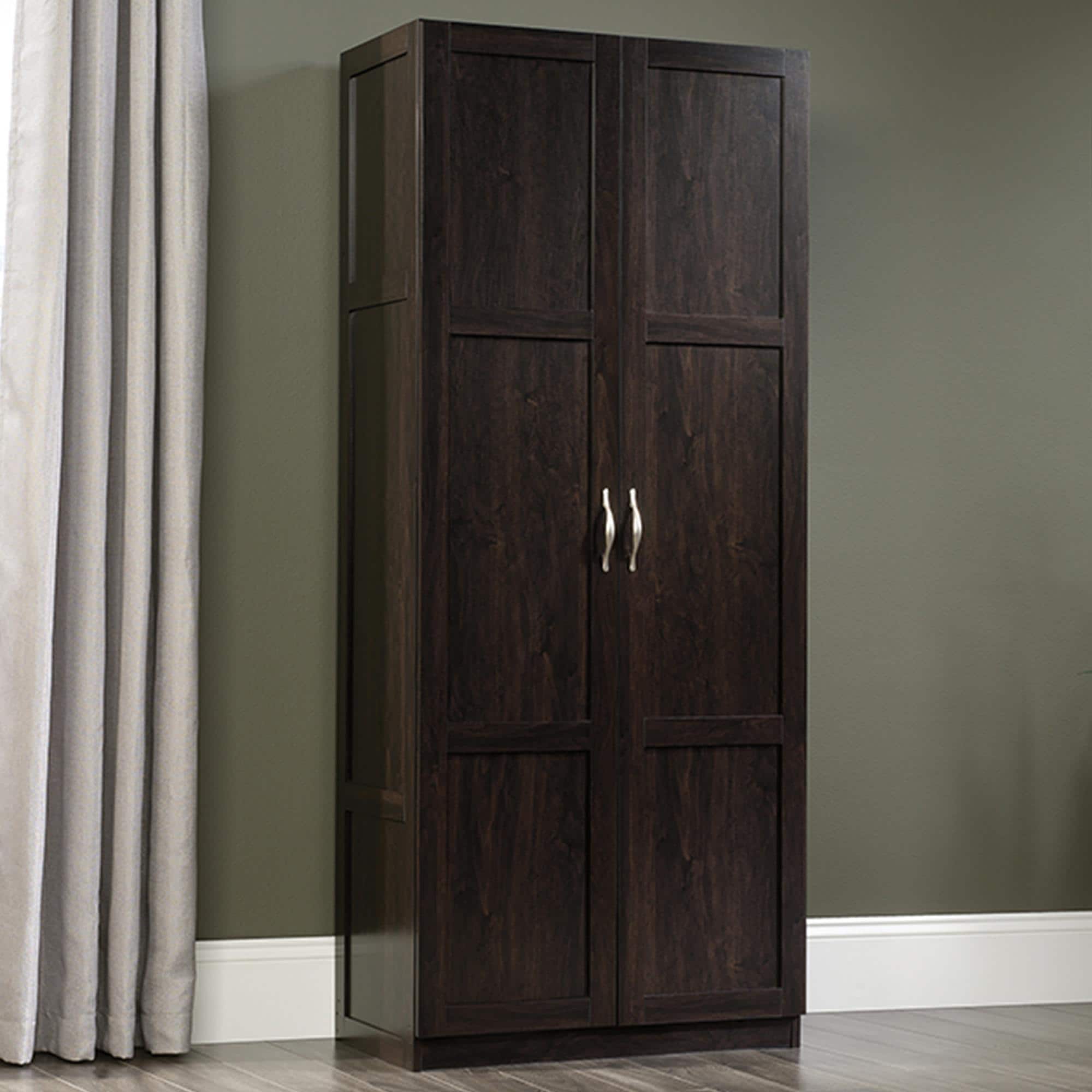 Sauder Storage Cabinet in Cinnamon Cherry