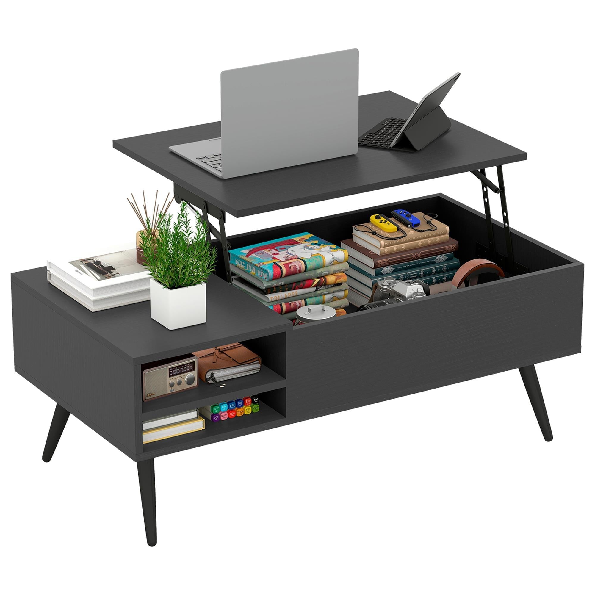 FDW Lift Top Coffee Table in Black