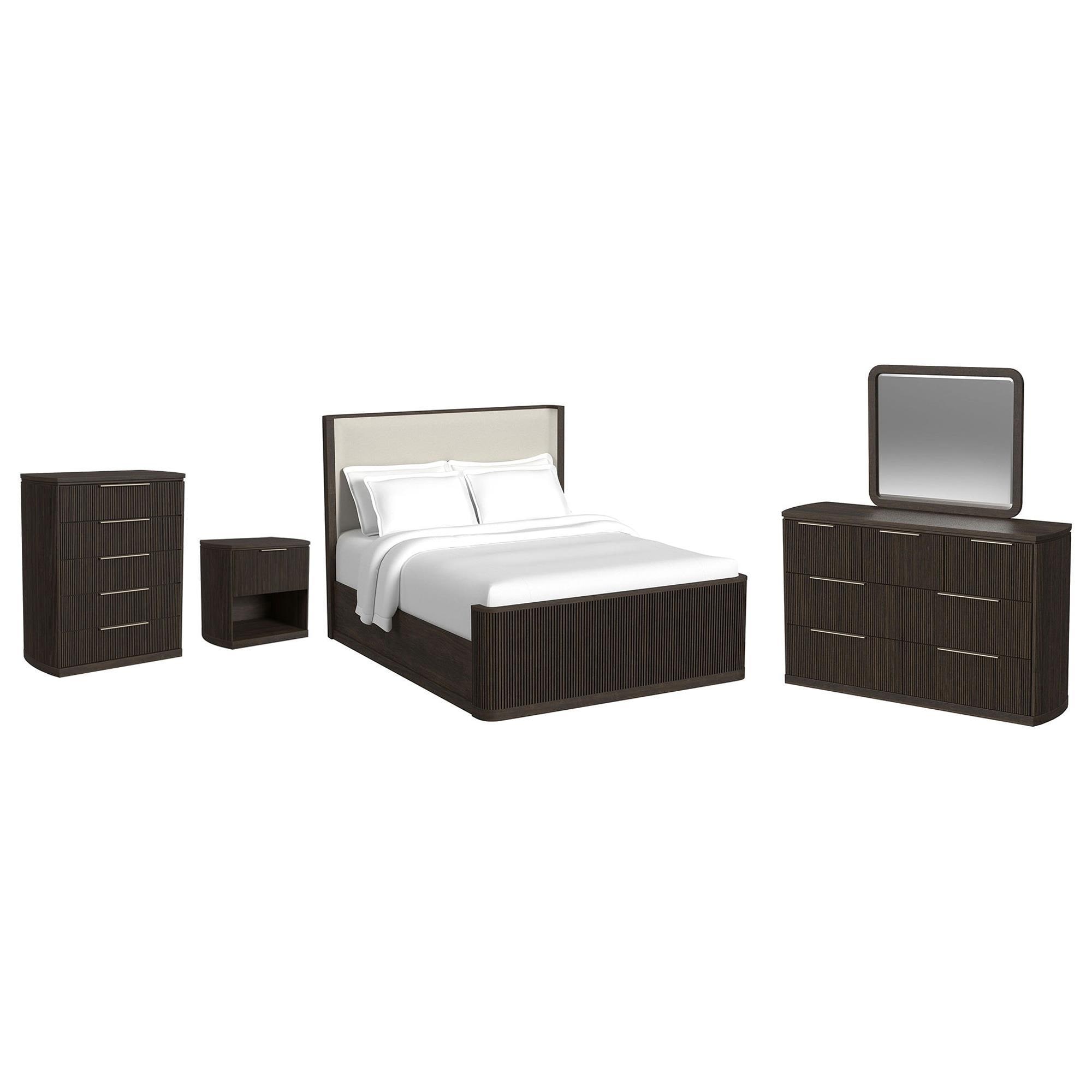 み*ぅ様 b fis ダークブラウン 4本セット Mayberry Hill Sylvie 3 Piece King Panel Bedroom Set in Dark Brown