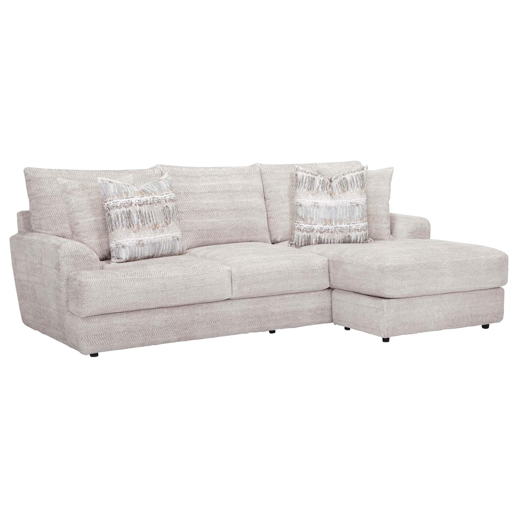 Moore Furniture Nash Reversible Sofa with Chaise in Tidal Sand NFM