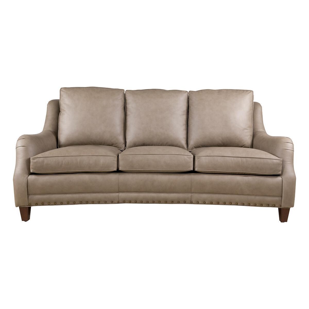 Hancock and Moore Redford Leather Sofa in Juno Taupe Nebraska
