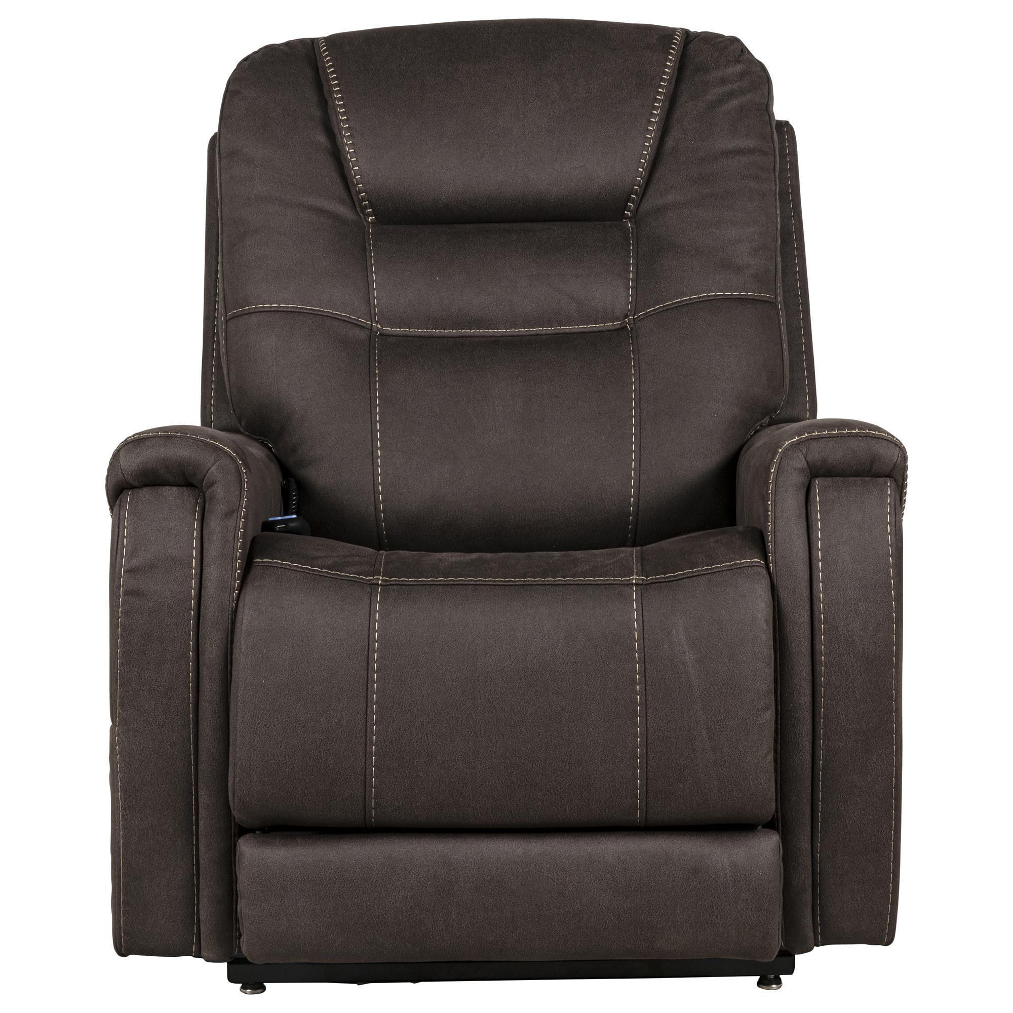 MotoMotion Power Lift Recliner in Stonewash Gunmetal NFM