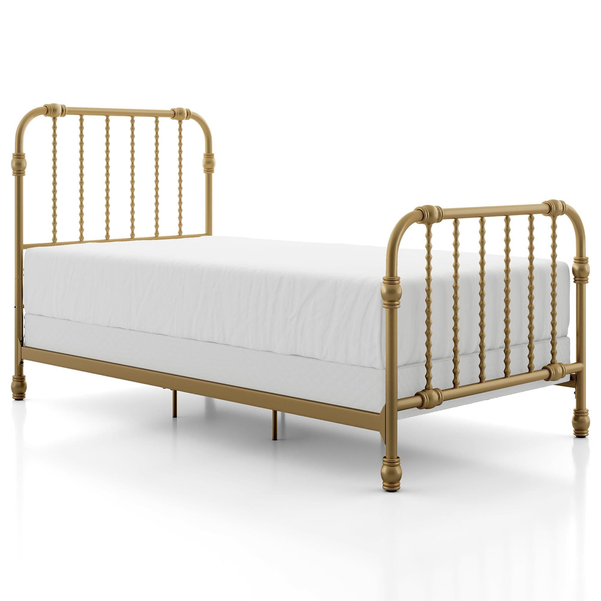 Furniture of America Wren Twin Spindle Kids Bed in Gold