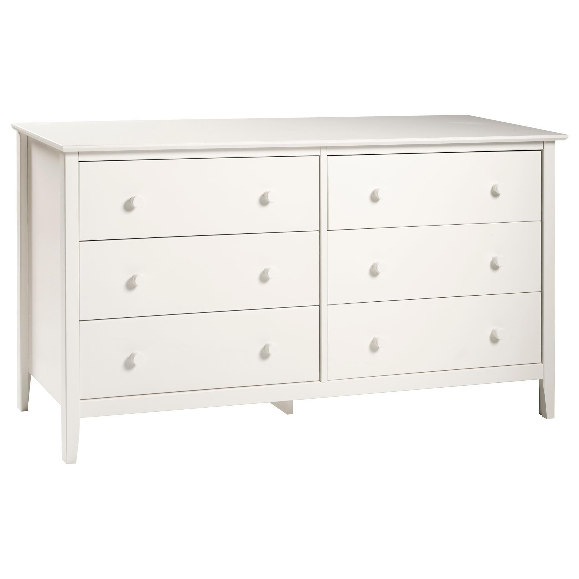 贅沢品 6-Drawer Simplicity Timberlake Dresser White in ウィッグ・エクステ