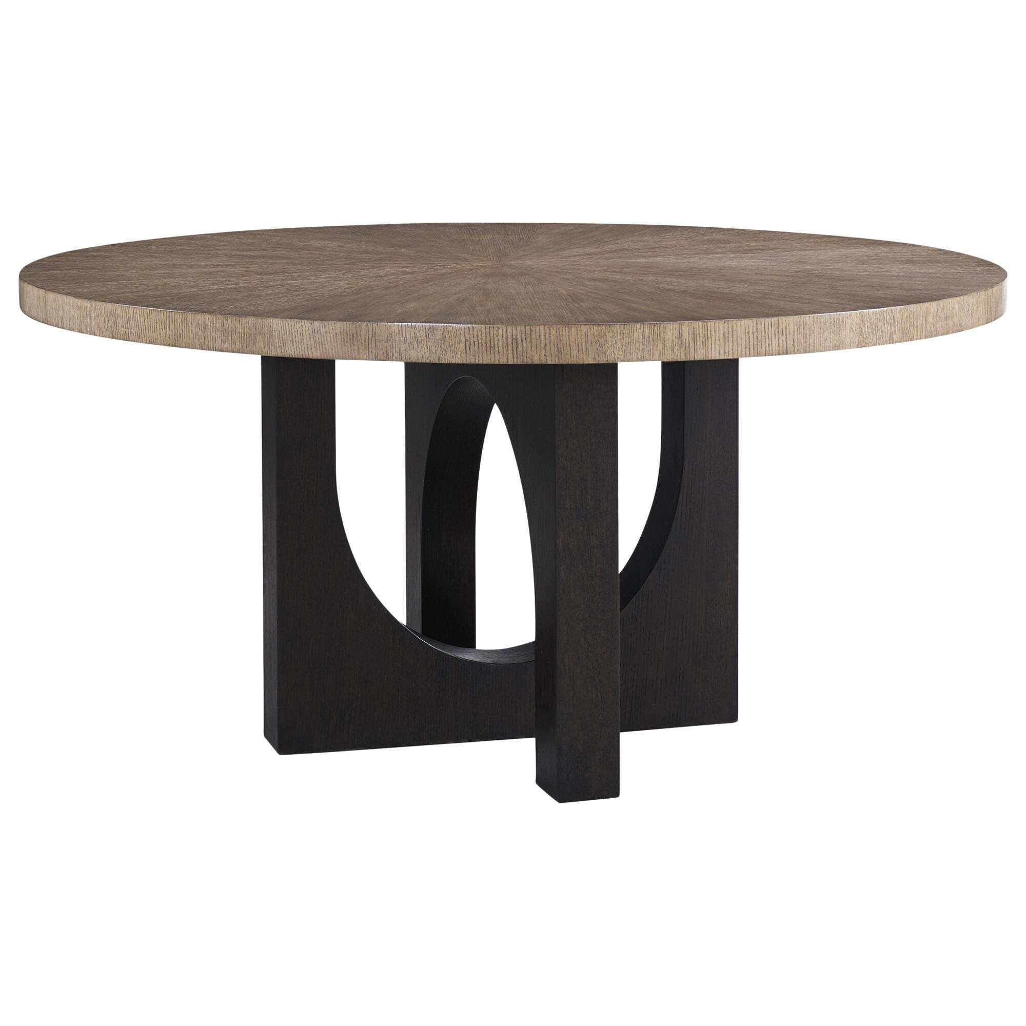 Lexington Furniture Zanzibar Regent Round Dining Table in Medium Taupe