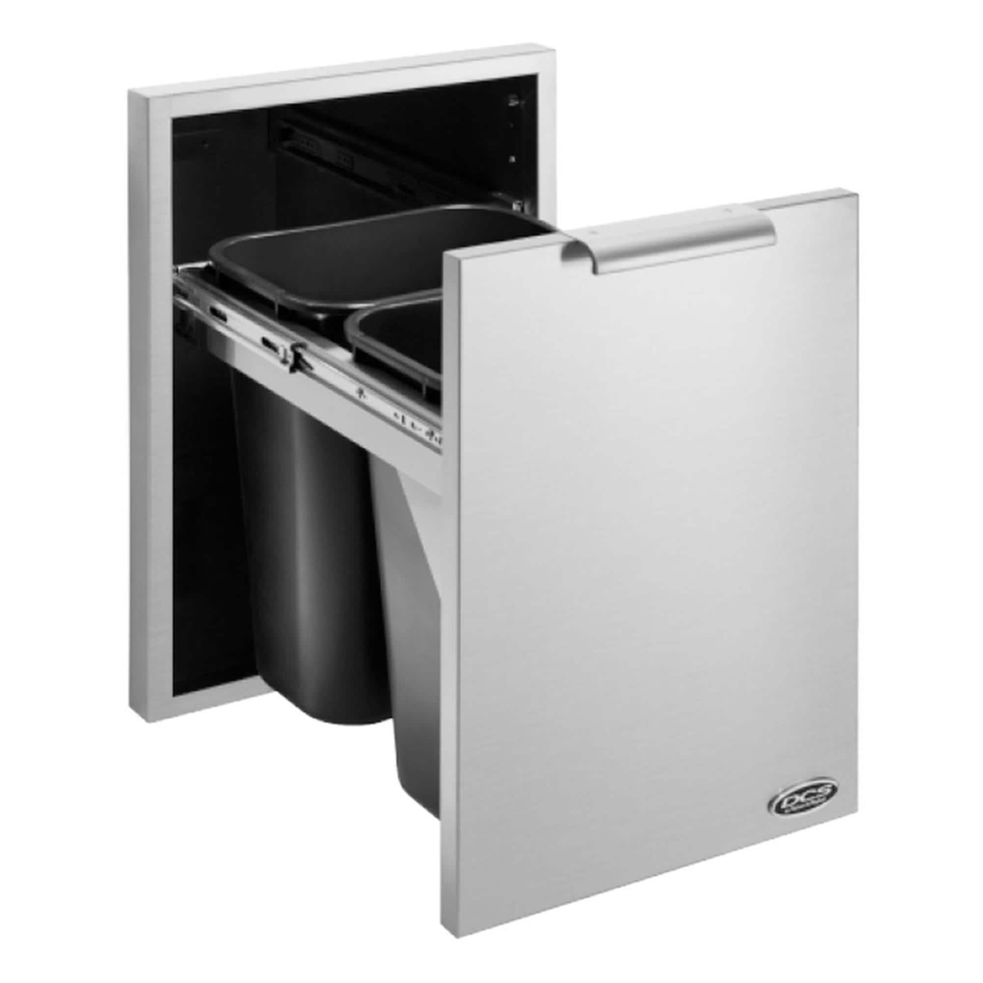 DCS Trash Bin in Brushed Stainless Steel | Nebraska Furniture Mart