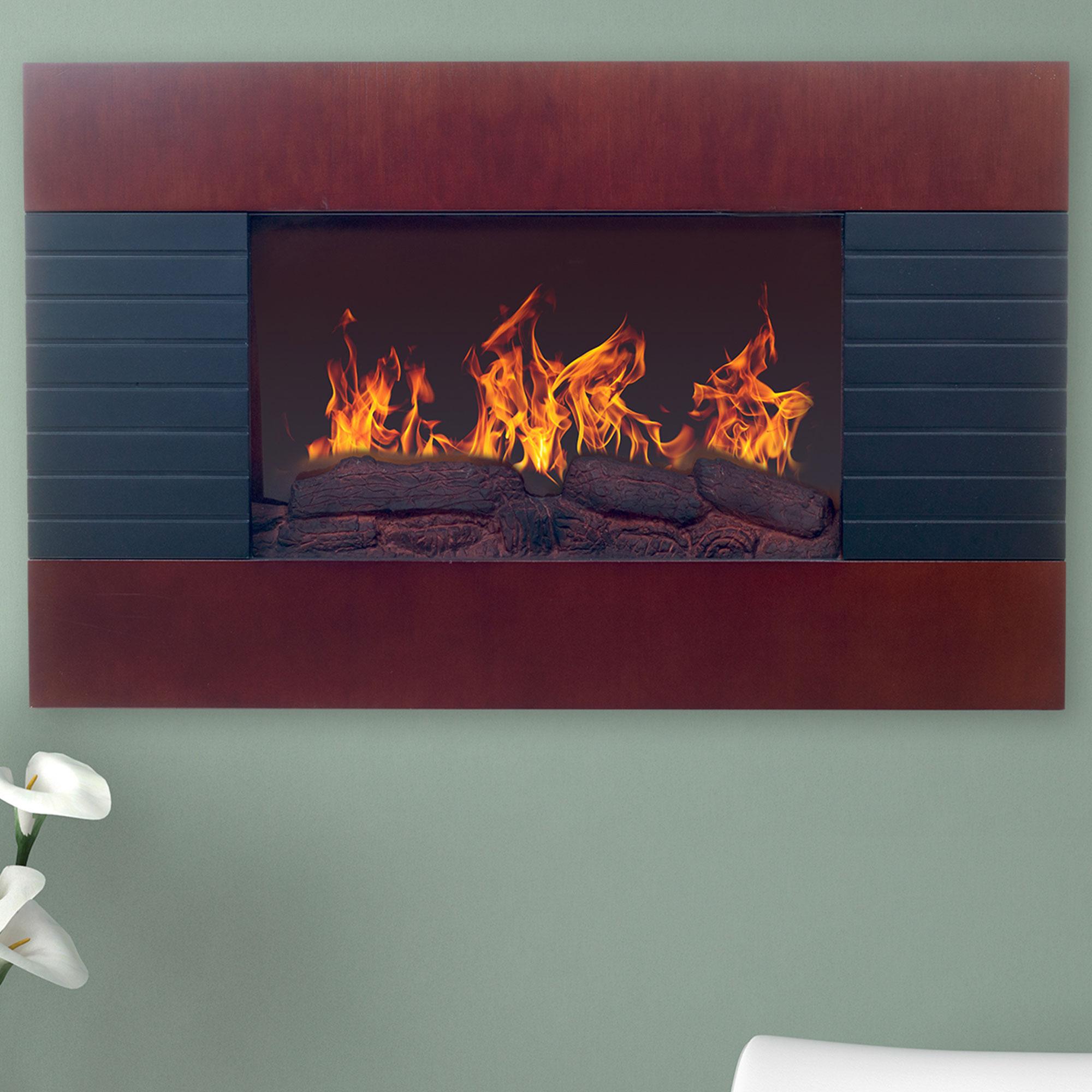 Timberlake Northwest Electric Fireplace with Wall Mount in Mahogany