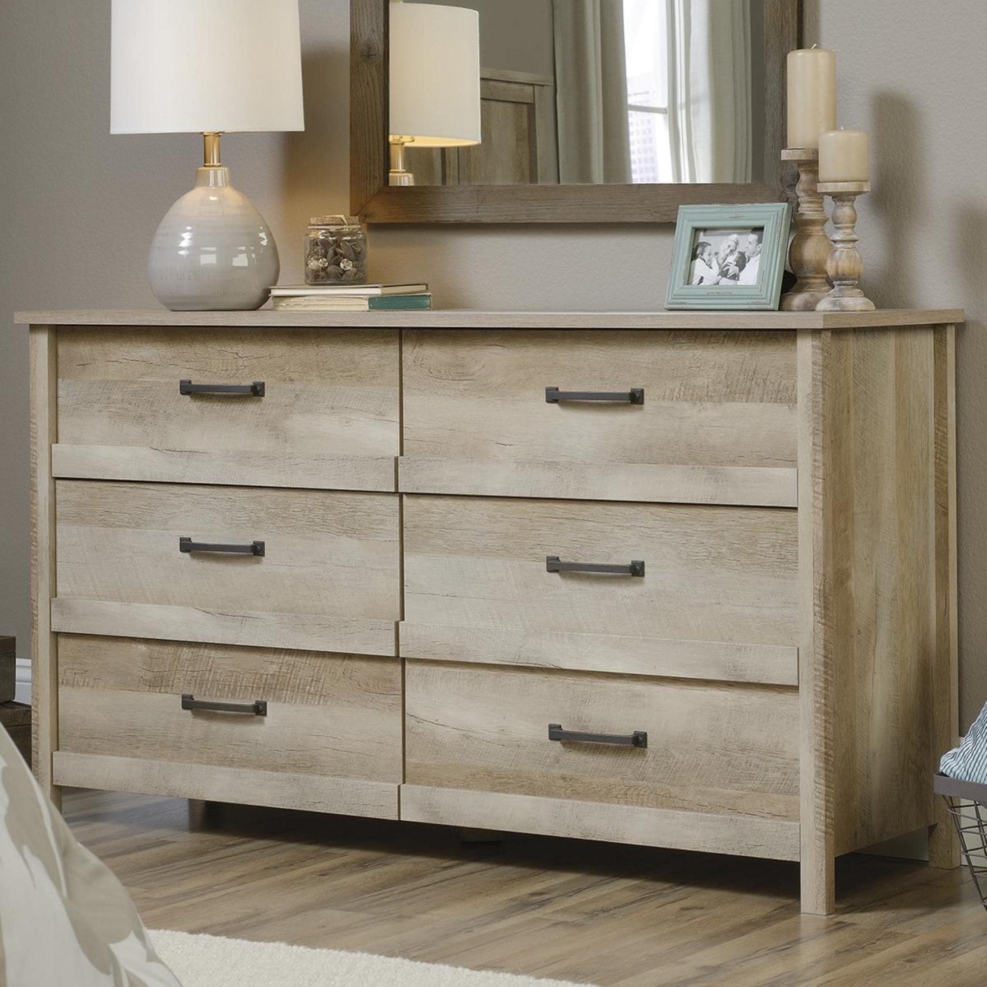 cannery bridge 6 drawer dresser brown - sauder Lintel Oak Size:48 X-Long