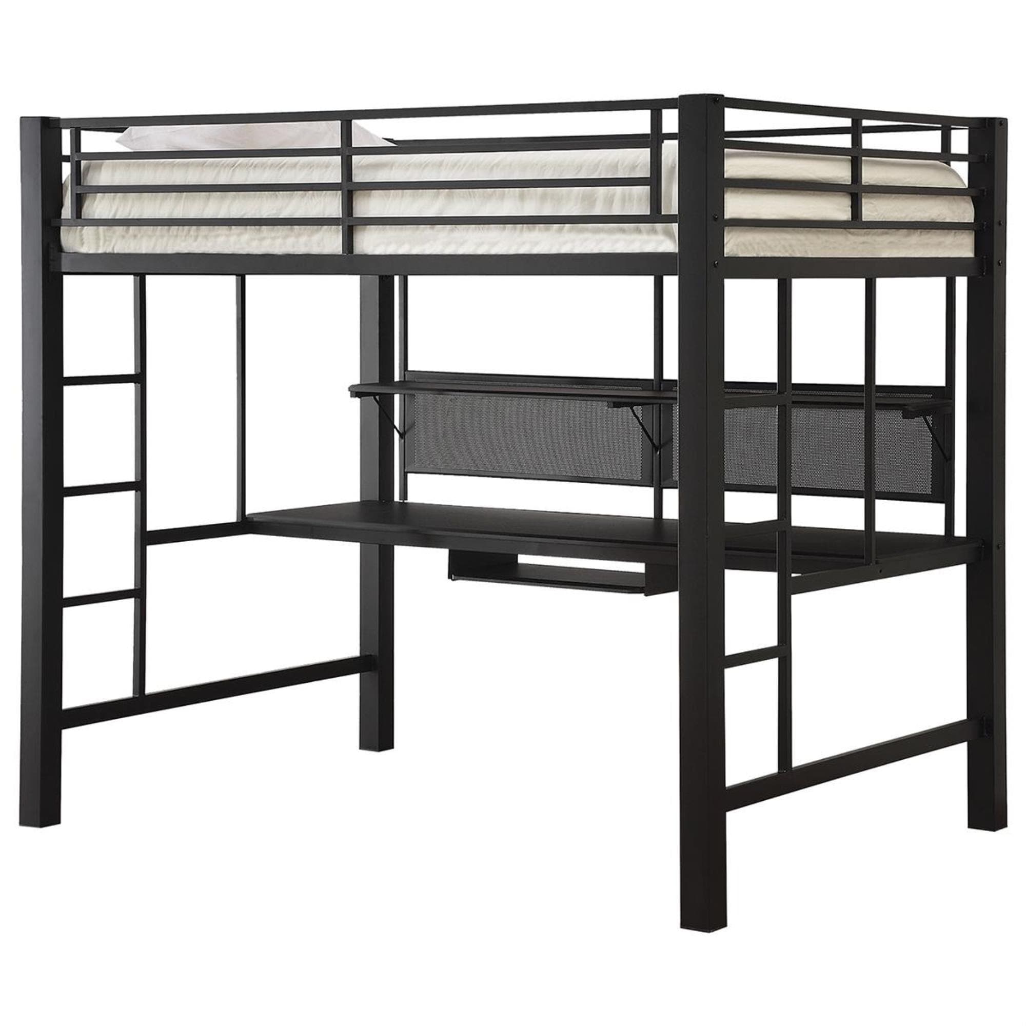 Little Dreamer Full Workstation Loft Bed in Black | Nebraska
