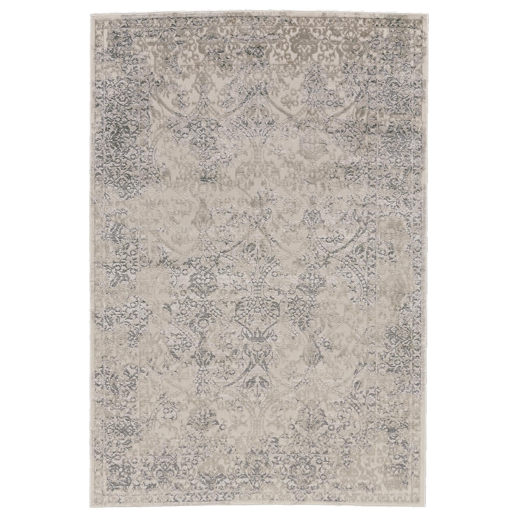 Feizy Rugs Prasad Oriental 5' x 8' Light Gray Area Rug NFM
